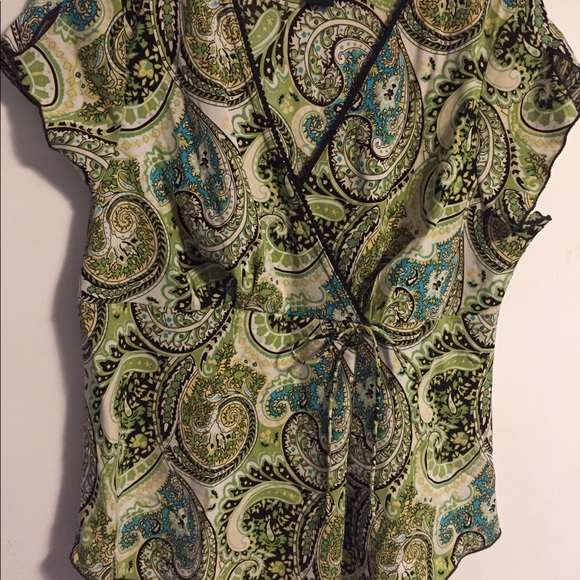 Paisley mock wrap blouse - Picture 1 of 3